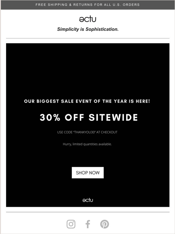 Last Chance on Our Biggest Sale Event of the Year!