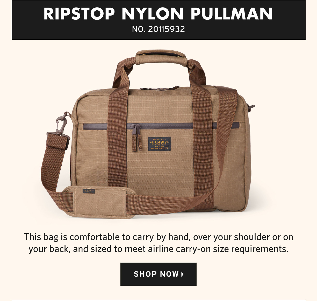 Filson Cyber Monday is Live Milled