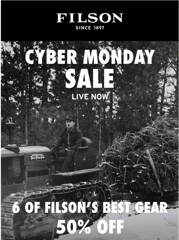 Filson Cyber Monday is Live Milled