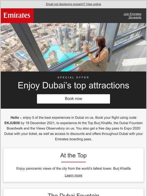 Top 5 experiences to enjoy in Dubai on us