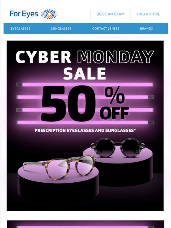 Up to 50% off eyeglasses & sunglasses! | Last Call!