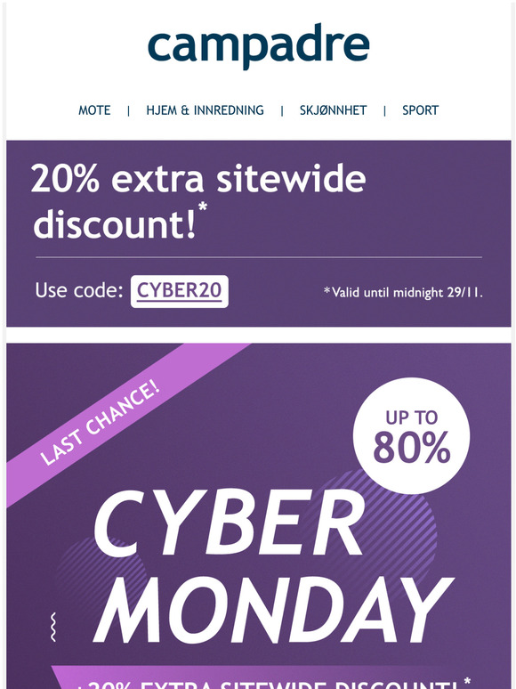 Don't miss Cyber Monday