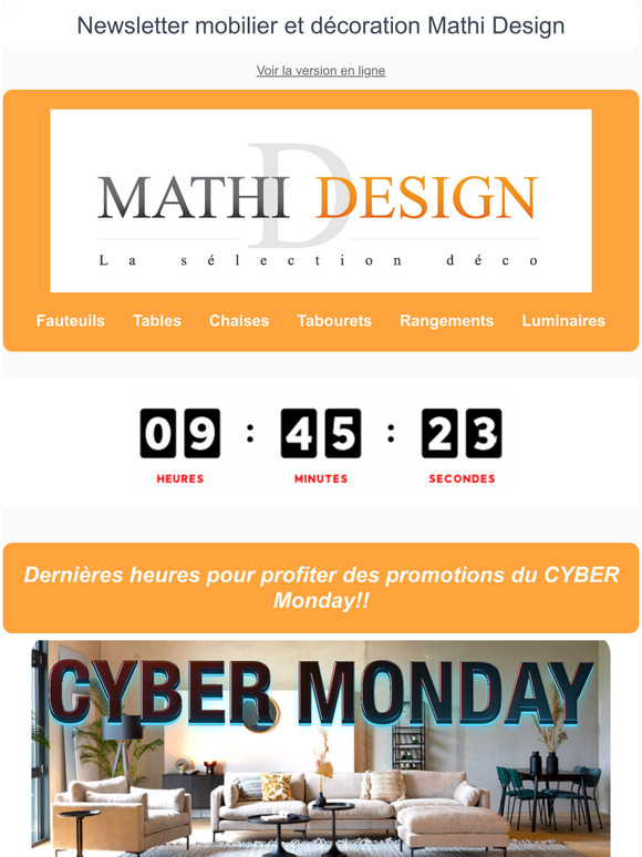 Dernires heures pour profiter des promos du CYBER MONDAY