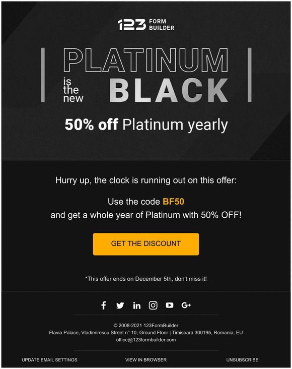 50% off of Platinum | Cyber Monday is here!