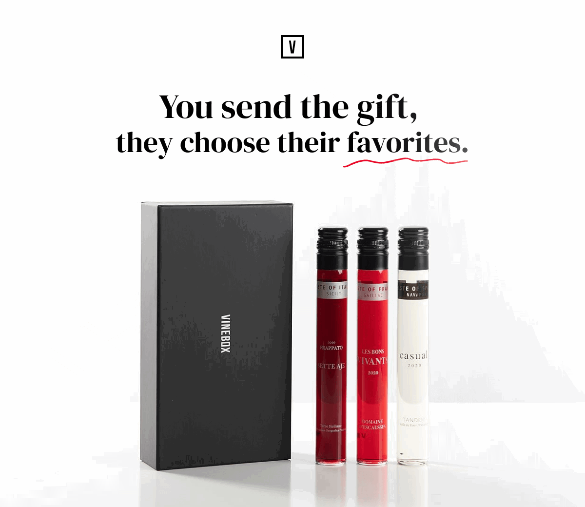You send the gift,  they choose their favorites.