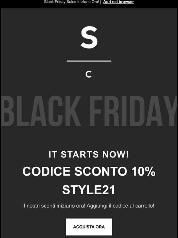 Black Friday - STILE CONTEMPORANEO