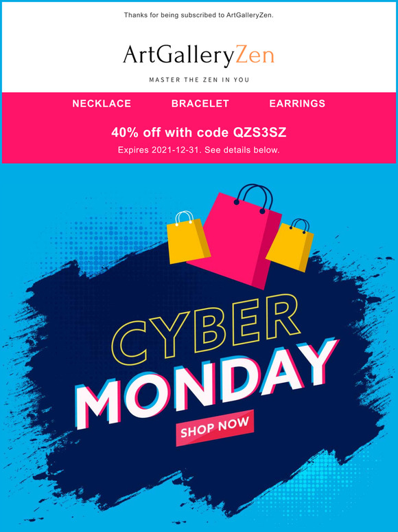 HURRY UP! Why wait when you can save! | 40% off for Cyber Monday