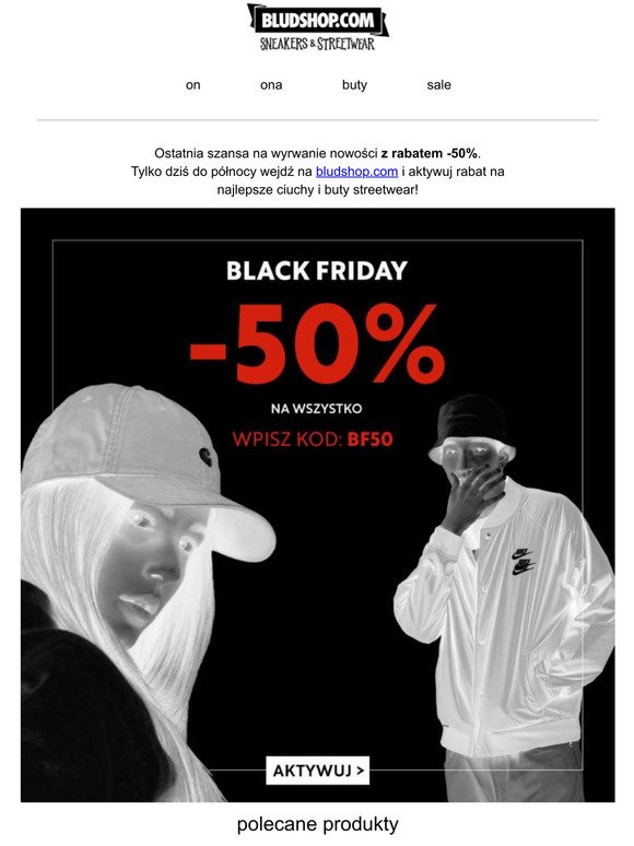  Ostatki BLACK FRIDAY -50%