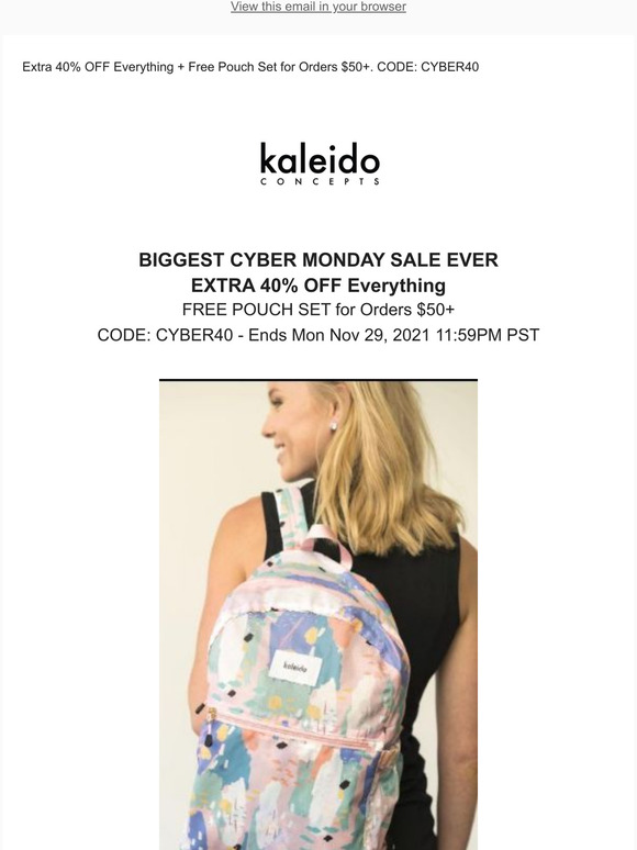  BIGGEST CYBER MONDAY SALE - EXTRA 40% OFF