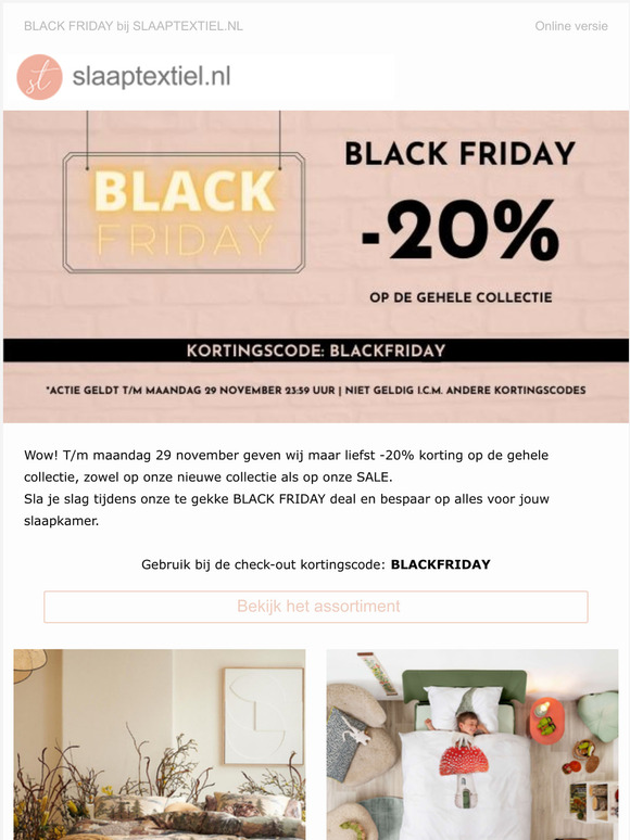 BLACK FRIDAY -20% op alles