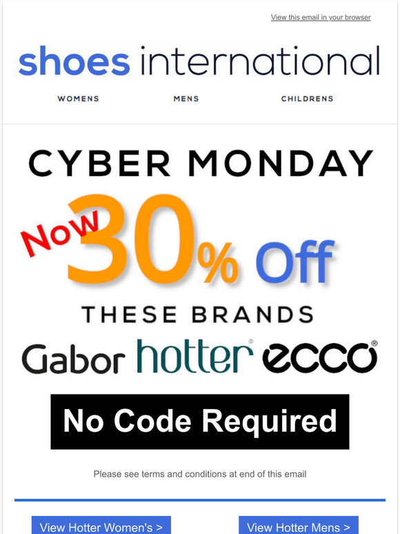 Cyber Monday: 30% Off Selected Brands