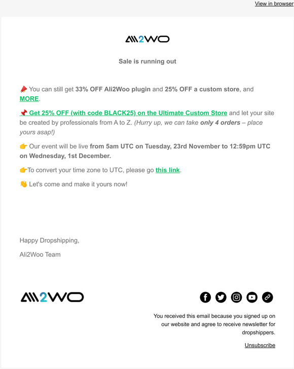 Less Than 48hrs To Save BIG  with our Black Friday offers