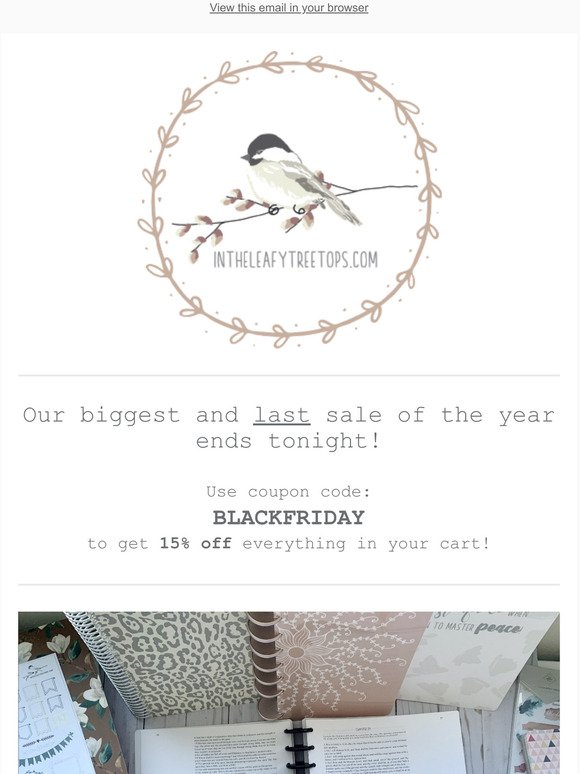 Our last sale of the year ends at Midnight