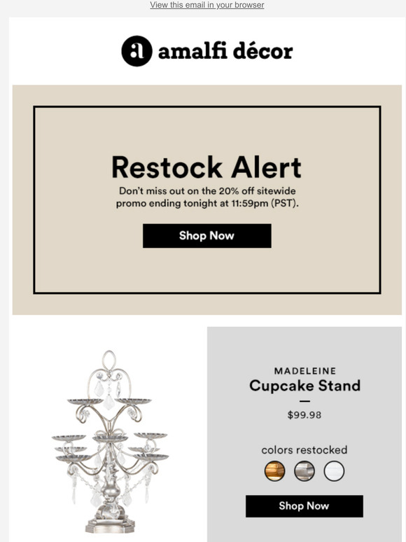 Cyber Monday + Cake Stands Back in Stock
