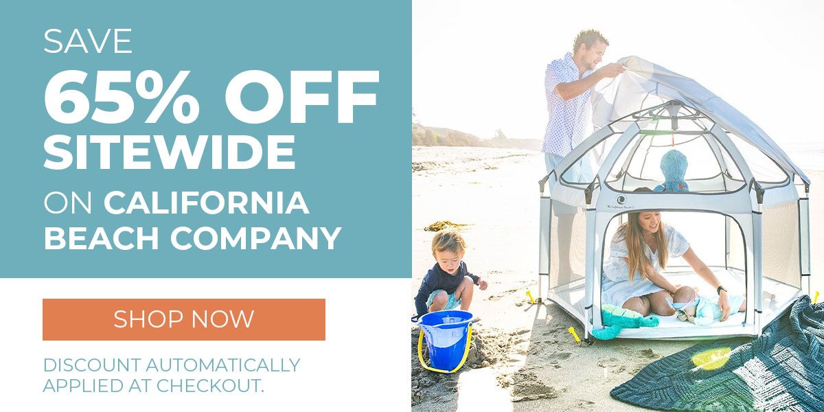 Save 65% off sitewide on California Beach Company! Shop now - discount automatically applied at checkout. 