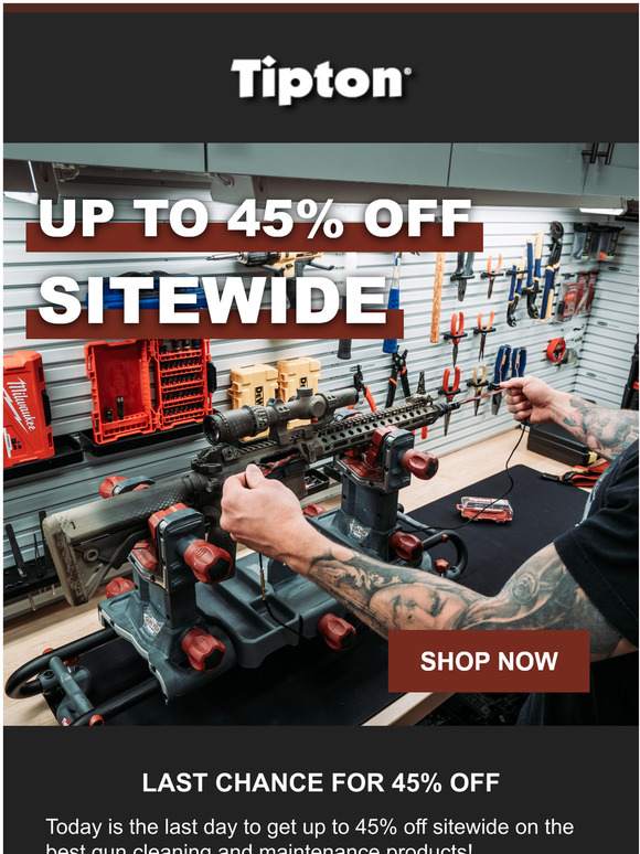 Last Chance for up to 45% OFF Sitewide