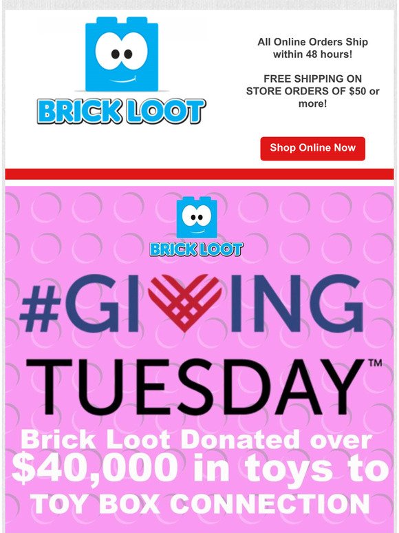 Brick Loot Donates over $40,000 in toys