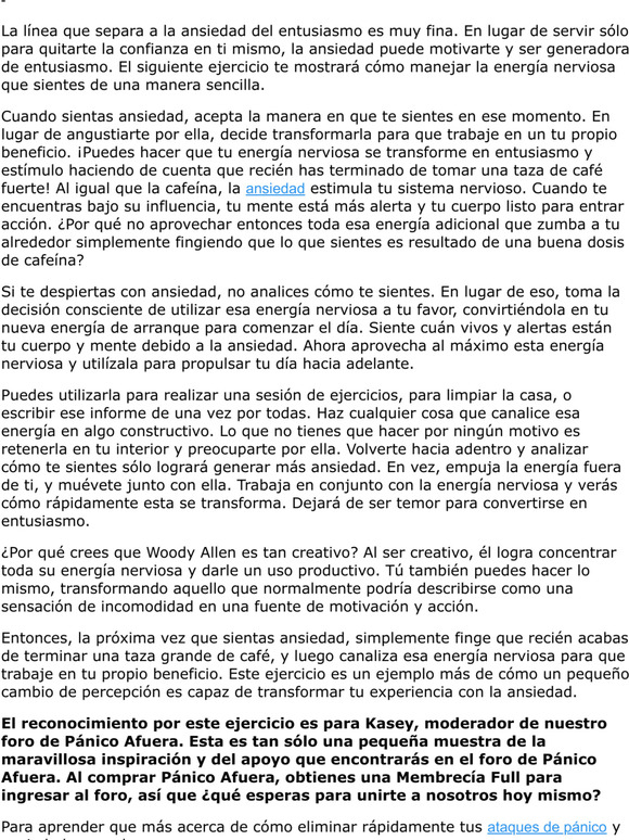 El Ejercicio de la Taza de Caf