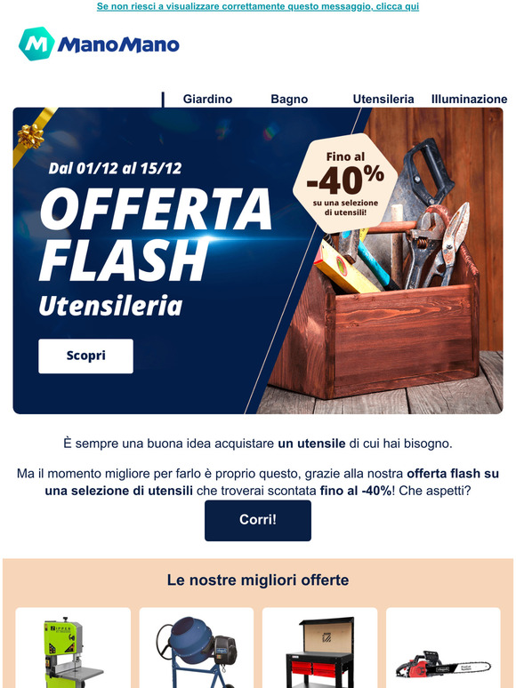 Offerta Flash, fino al -40%!
