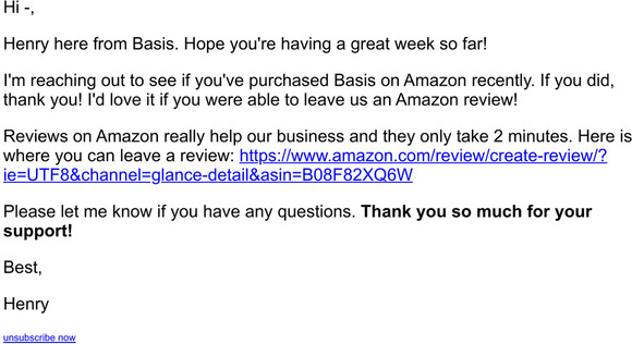 Basis Amazon Review