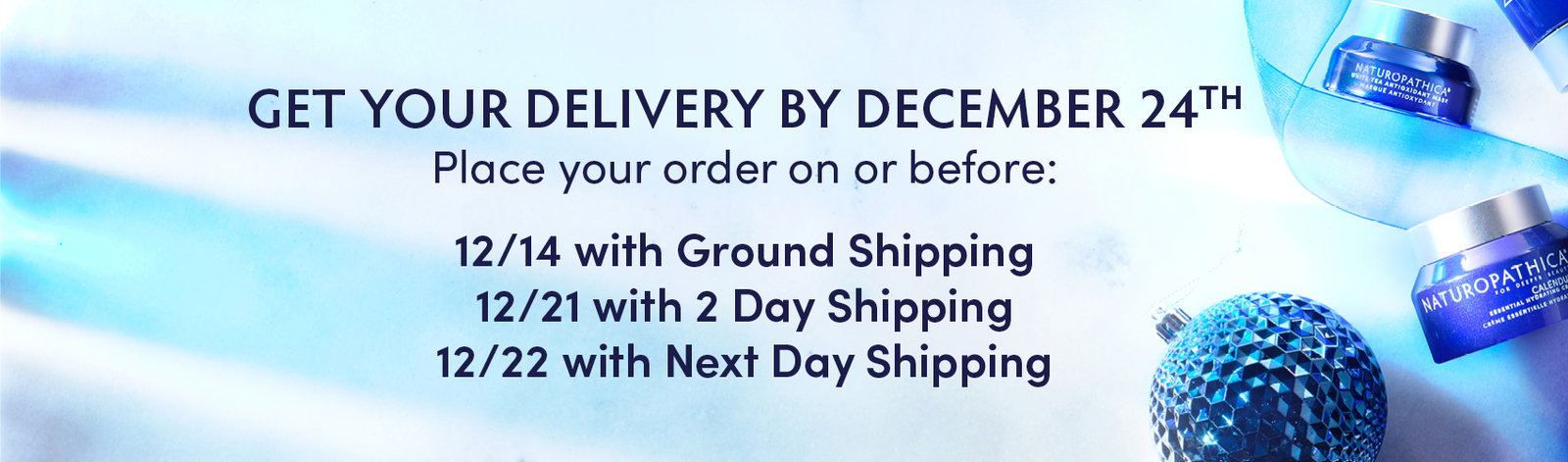 GET YOUR DELIVERY BY DECEMBER 24TH