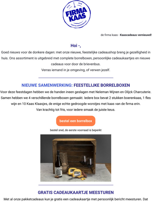 Feestelijke borrelboxen voor de donkere dagen