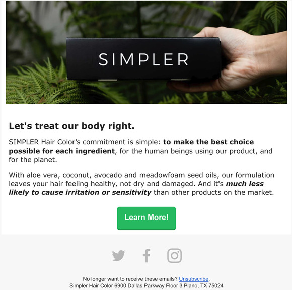 Simpler Hair Color SIMPLER (and better) Ingredients. Milled