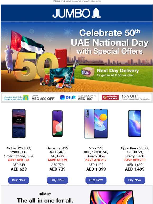Jumbo Electronics UAE National Day Deals Up to 50 OFF* at Jumbo! Milled