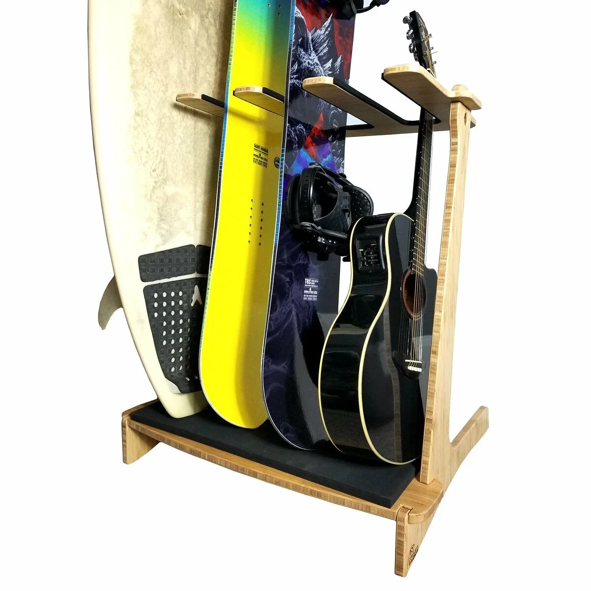 Surfboard Rack | Snowboard Rack | Guitar Rack | Vertical Freestanding Indoor Board Storage Rack