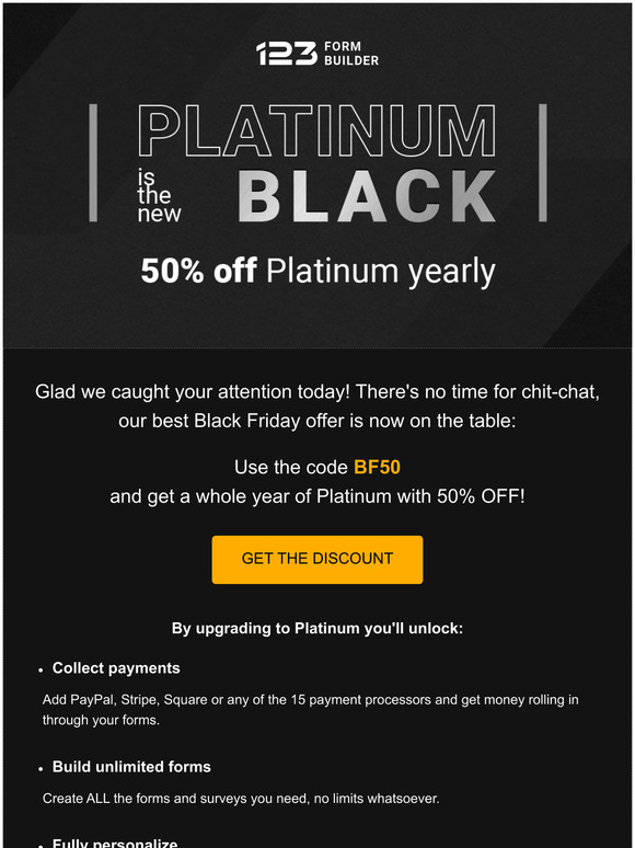 Today is the day: 50% off - get it or regret it!