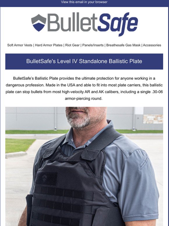 The BulletSafe Bullet Proof Vest, Level IIIA