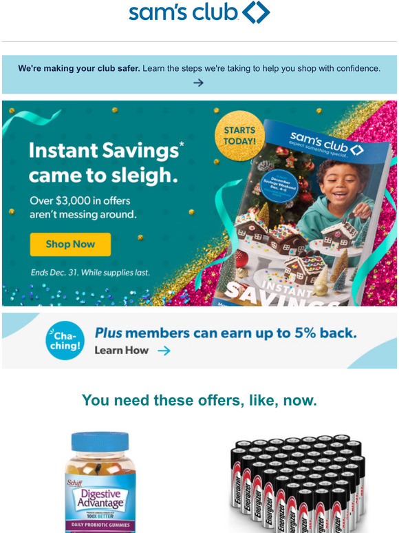 Sam's Club Instant Savings are ready for ya. Milled