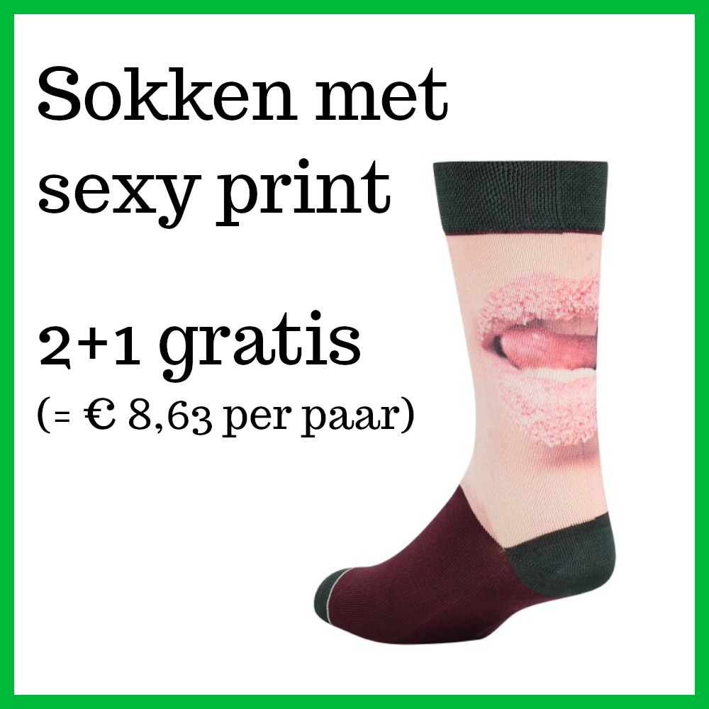 Sock My Feet, sokken met sexy prints. 2+1 gratis