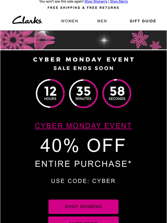 clarks cyber monday