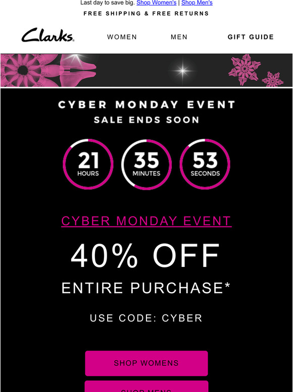 clarks cyber monday sale