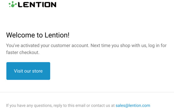Customer account confirmation