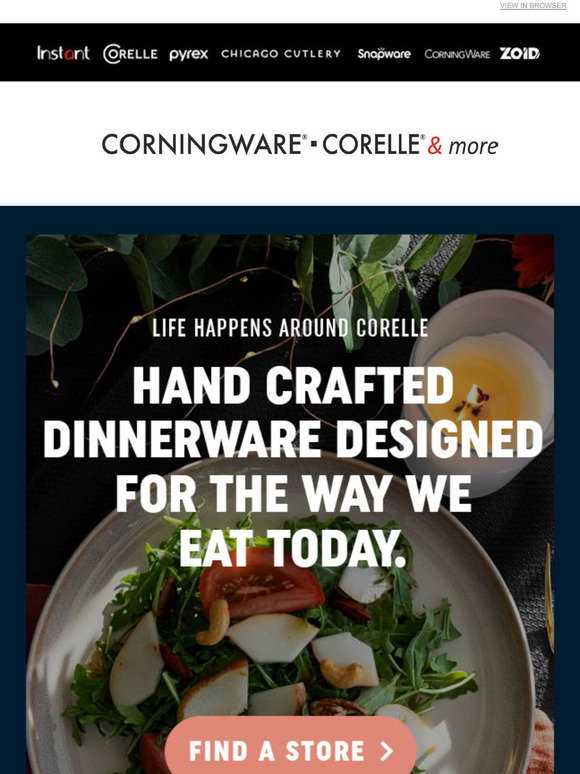 Corningware Corelle &amp; More Outlets: Hand Crafted Stoneware for the way ...