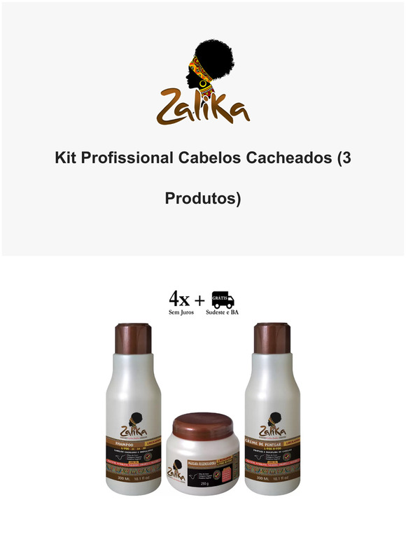 Kit Profissional Para Cabelos Cacheados