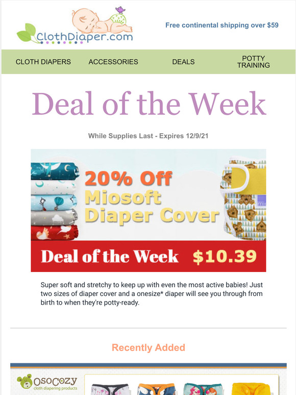 Deal of the Week: 20% Off Miosoft Diaper Cover