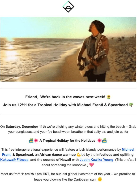 Join Us LIVE with Michael Franti 