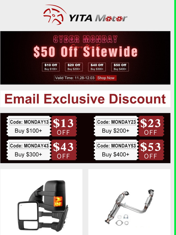 Last Day for Cyber Monday Savings | $53 Off Sitewide