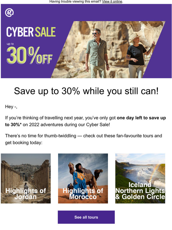 One day left to save BIG on 2022 travel.