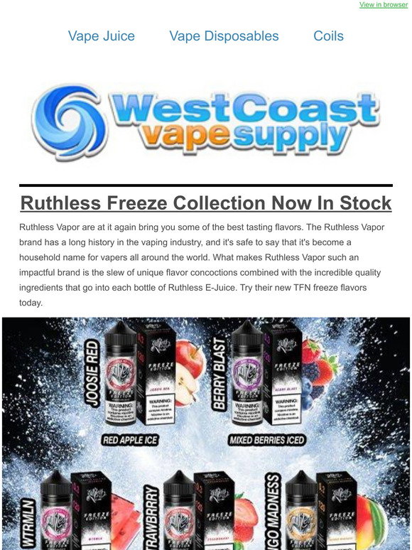 Vape Juice Juice Ruthless Freeze