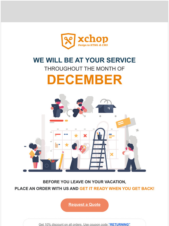 At your service during Christmas & New Year Holiday!