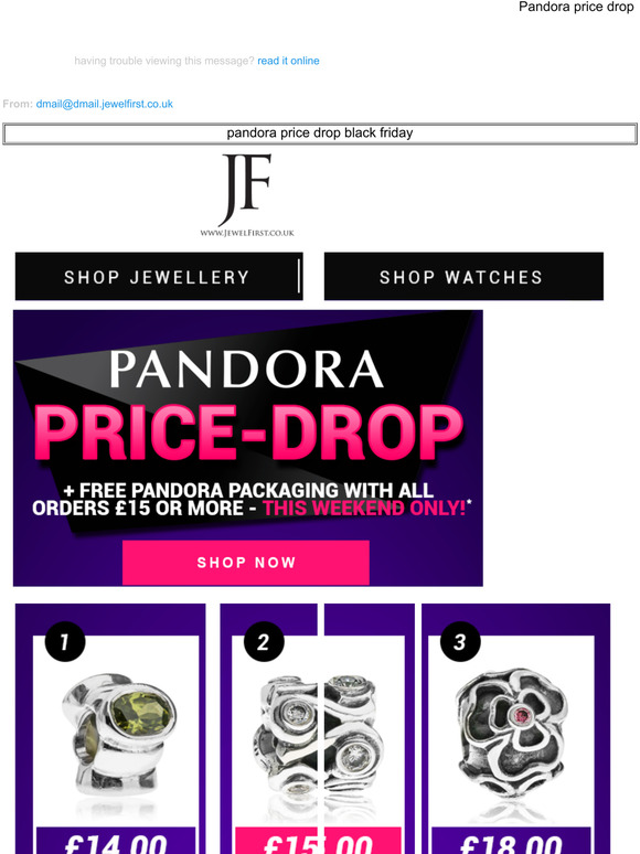Pandora price drop