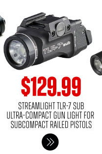STREAMLIGHT TLR-7 SUB ULTRA-COMPACT GUN LIGHT FOR SUBCOMPACT RAILED PISTOLS