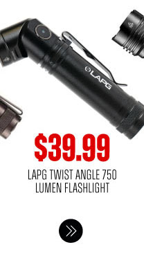 LA POLICE GEAR TWIST ANGLE 750 LUMEN FLASHLIGHT