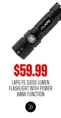 LA POLICE GEAR F5 3,600 LUMEN FLASHLIGHT WITH POWER BANK FUNCTION