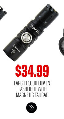 LA POLICE GEAR F1 1,000 LUMEN FLASHLIGHT WITH MAGNETIC TAILCAP