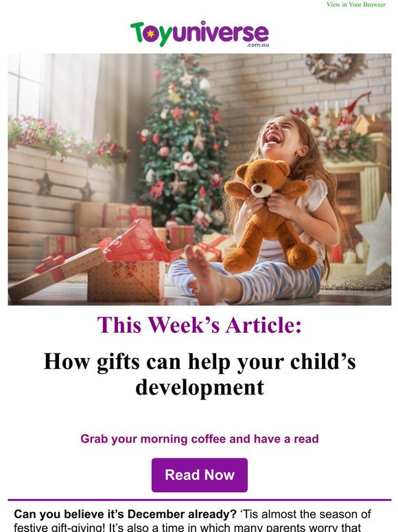 How gifts can help your childs development